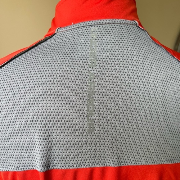 UNDER ARMOUR UA Tech Running Quarter Zip Pullover Orange Grey Performance Medium - Picture 5 of 11